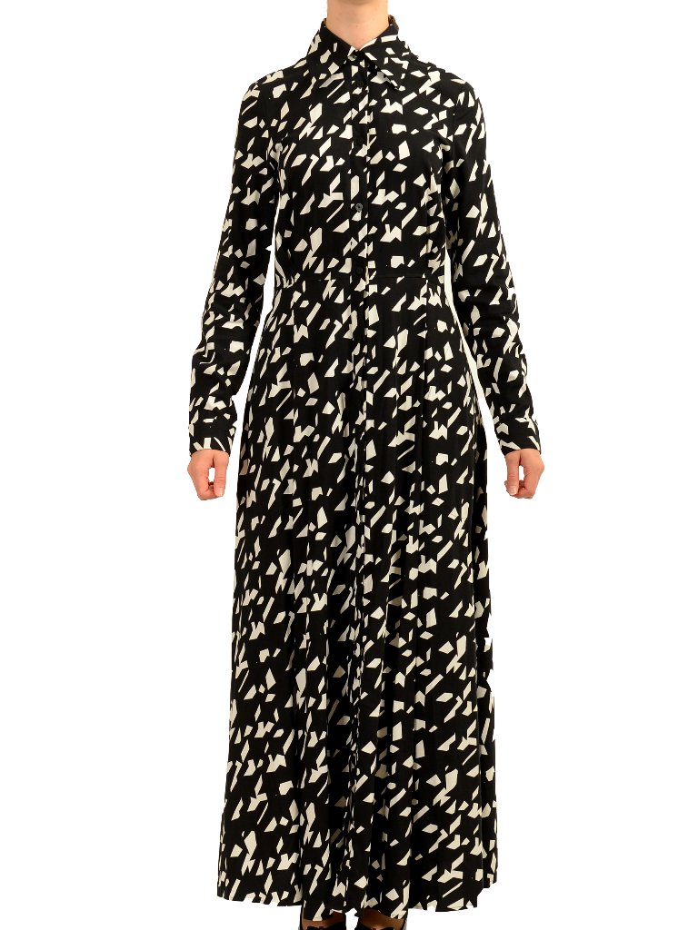 Hugo Boss Women's "Eranka" Button Down Long Sleeve Maxi Dress Us Xs It 38